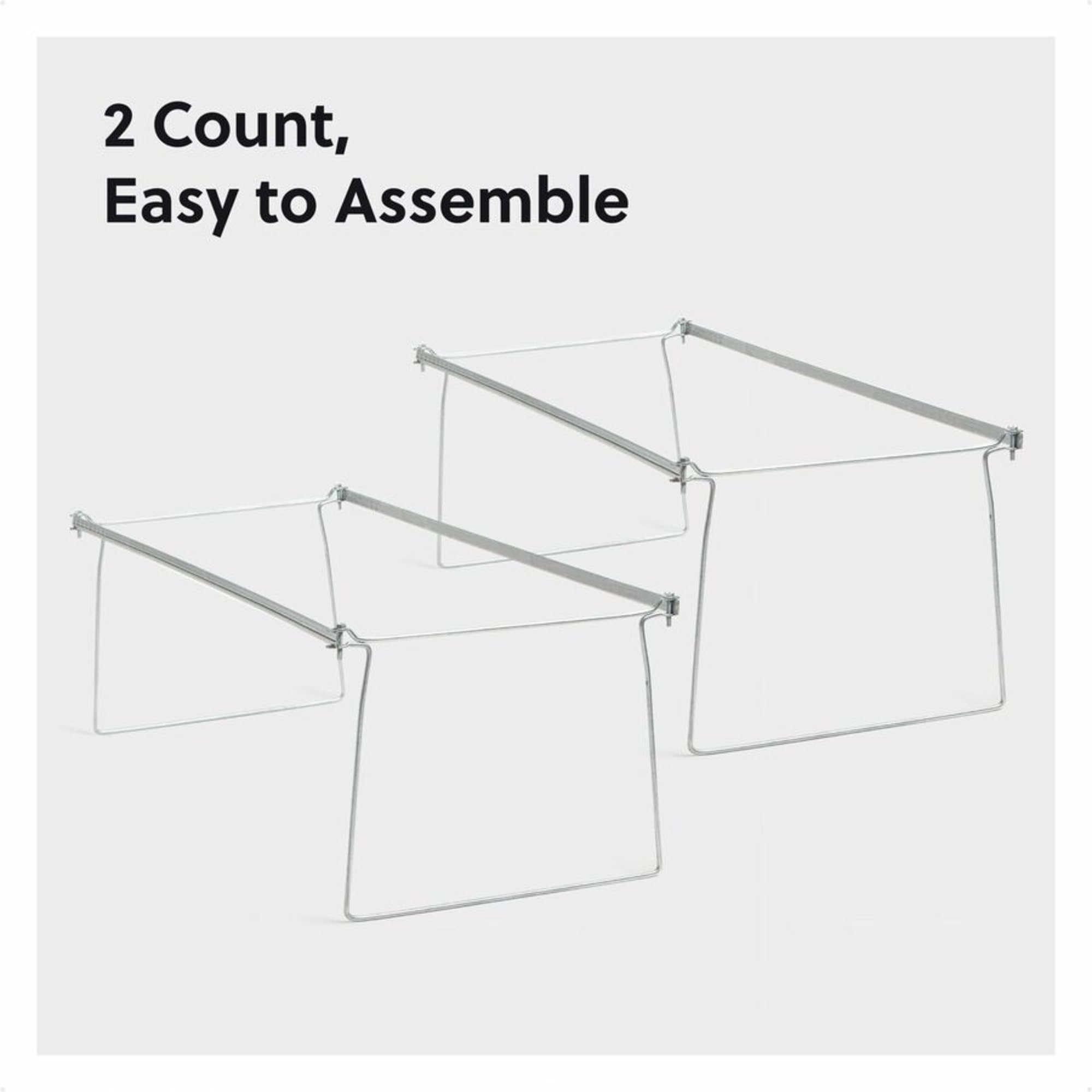 Smead Steel Hanging File Folder Frame, Letter Size, Gray, 2 per Pack (64870)