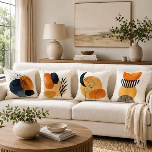 Housses de coussins 50x50 en coton lin pour protéger vos canapés - 3