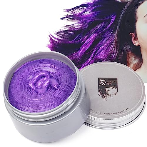 Cera para el cabello unisex cera pelo natural temporal se puede lavar una vez Aplicar a fiesta Cosplay Halloween-Morado