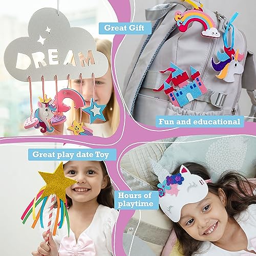Jackinthebox Unicorn Crafts For Kids Ages 4-8, 6-In-1 Unicorn Gifts For Girls, Unicorn Craft Kit, Unicorn Toys, Unicorn Arts And Crafts For Girls Aged 4 5 6 7 8 Years #TOP1