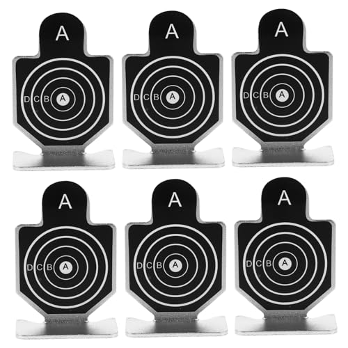 KOMBIUDA 6Pcs Metal Practice Targets Fun Training Accessory to Focus and Concentration Multiplayer Games