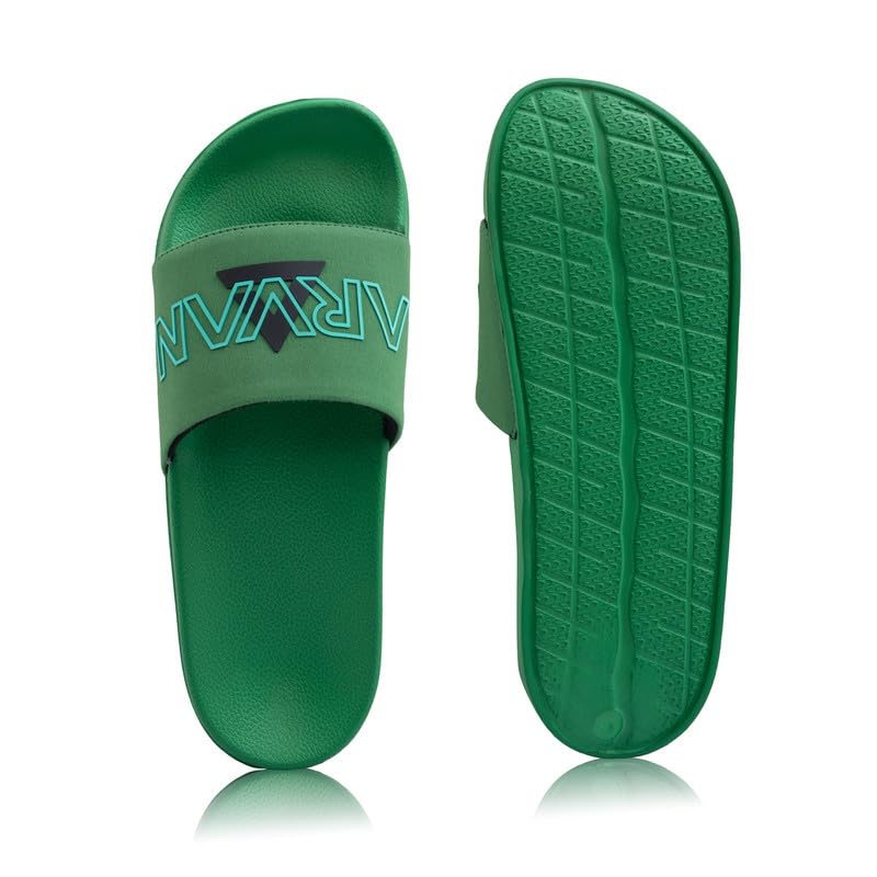 Image of ARVAN Mens Sliders | Lightweight, Anti-Slip & Cushioned Comfort Slides for Casual & Beach Use