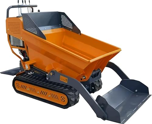 Landhonor 1100Lbs Track Dumper Self Loading Cart Track Barrow 208cc 6.5HP Gas En