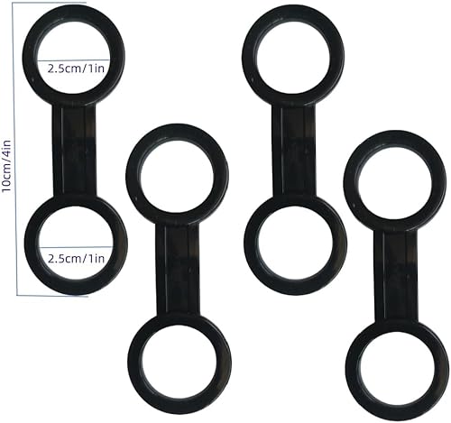 Miniatura 5 de Paquete de 8 soportes universales de plástico para buceo, con clip de tubo de esnórquel, buceo, buceo, esnórquel, correa de silicona para máscara de