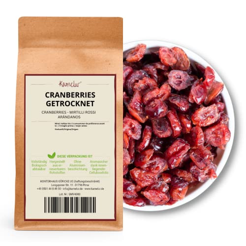 Kamelur Cranberries getrocknet (1kg) - Cranberry mit Ananasdicksaft gesüßt