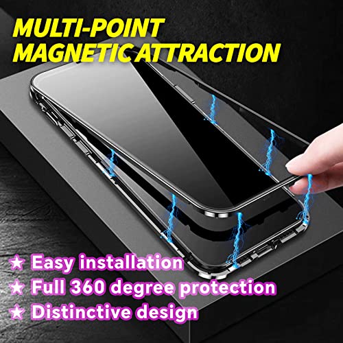 Intordays Case For Iphone 11,360 Degree Clear Tempered Glass Full Cover With Camera Protector,Magnetic Adsorption Metal Bumper Case For Iphone 11,Gold #TOP1