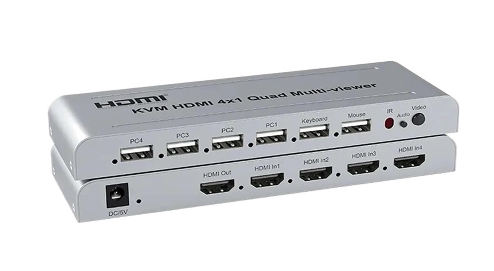KVM HDMI 4X1 Quad Multi Viewer Switch 4 in 1 Out Vedio Processor Screen Multiviewer Seamless 1080P Supports USB Keyboard Mouse(EU Plug)-image-20