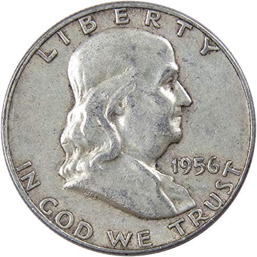 1956 Franklin Half Dollar AG About Good 90% Silver 50c US Coin...