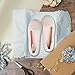 Dearfoams Women's Rebecca Lightweight Cozy Memory Foam Closed Back Slipper with Wide Widths, Dusty Pink Chenille, 7-8