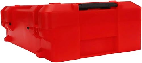 Miniatura 4 de Caja de herramientas de plástico rojo organizador de almacenamiento con cerradura, caja de almacenamiento de herramientas portátil para taller,
