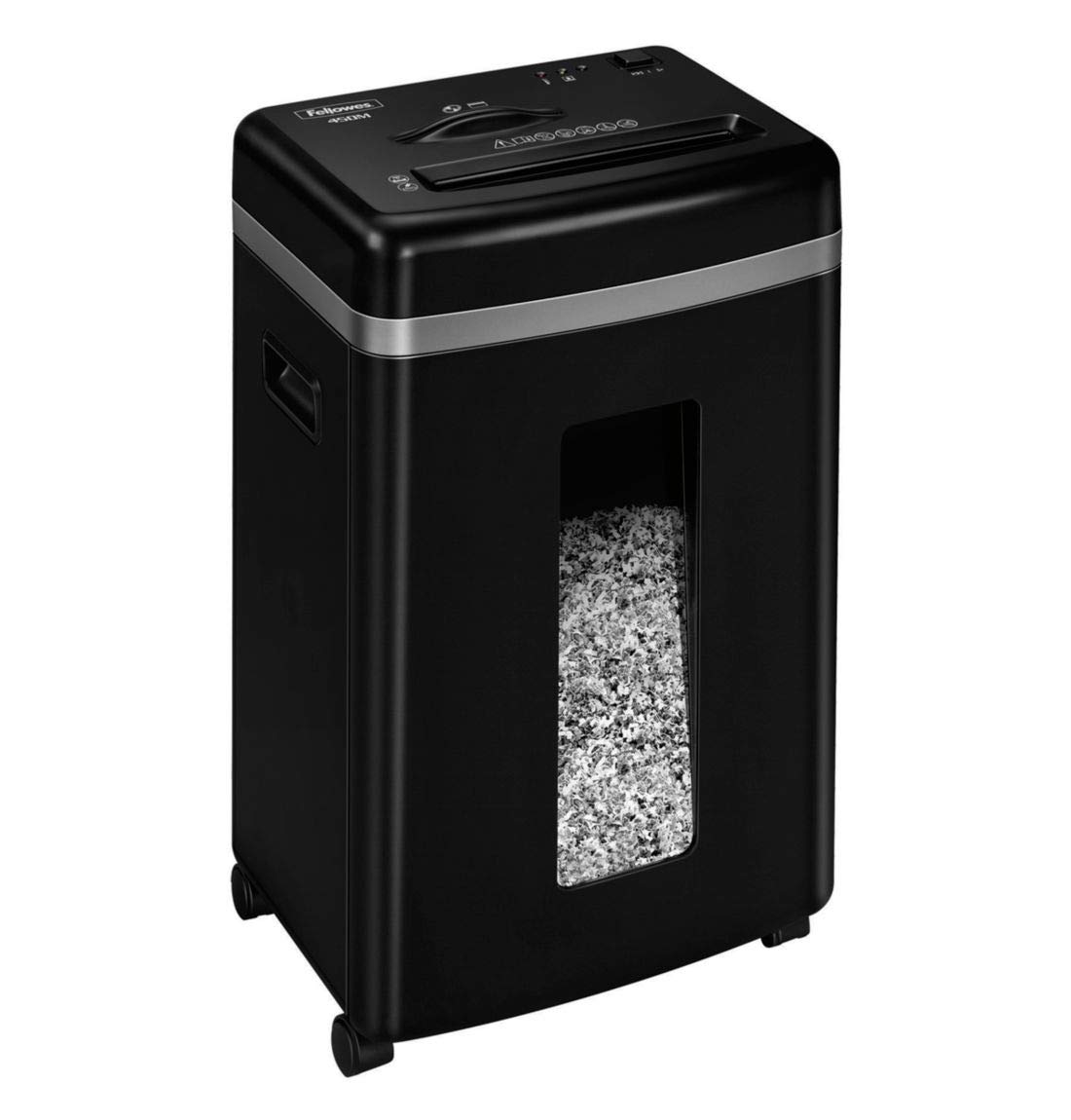 Fellowes Destructeur de Documents 450M Micro Coupe 22L 9 Feuilles Noir