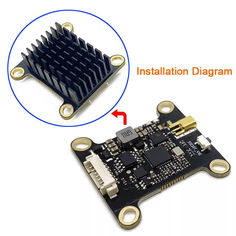 FEICHAO 4·9G-5·8G 1.6W VTX 48CH Voltage DC7-32V MMCX Antenna for Long Range RC Quadcopter Drone