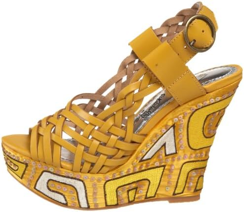 Naughty Monkey Women's Liggy Sandal,Yellow,7.5 M US | Image 6
