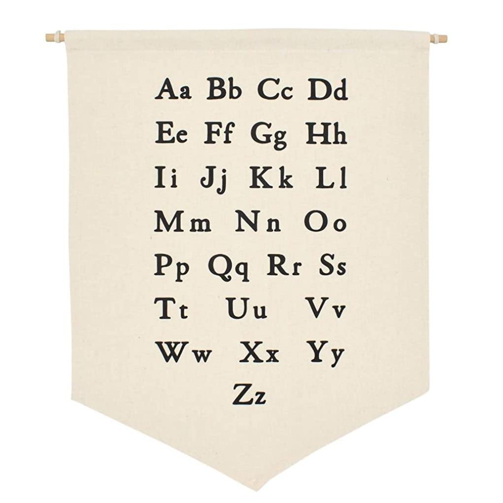 CAKEEYUM Alphabet Banner Wall Hanging ABC Tapestry Educational Alphabet Letters Poster for Nursery Room Wall Decor Poster, Chart, Banner, Abc Posters for Classroom