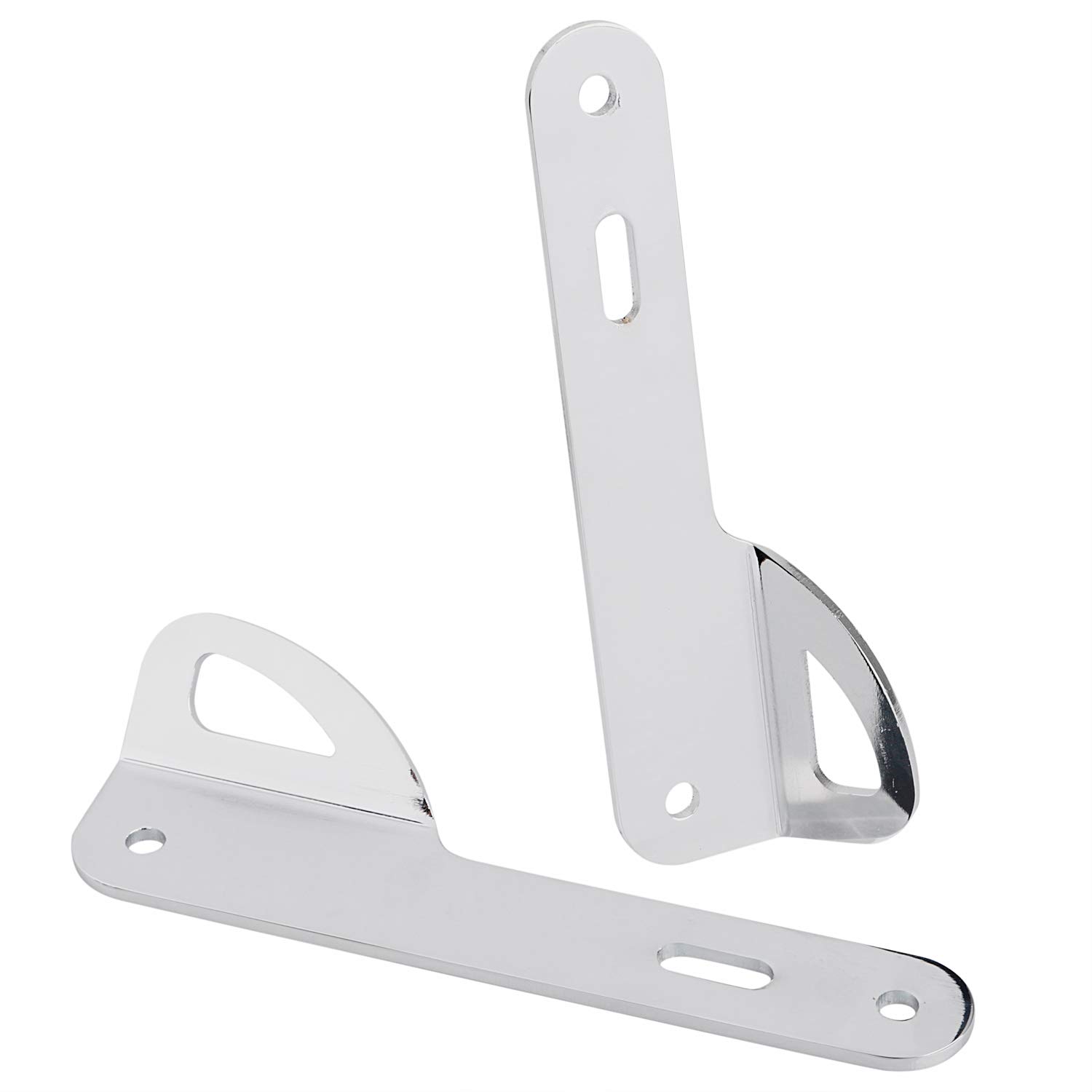 YDLMT 1 Pair Chrome Front Fork Teardrop Tie-Down Brackets and Hardware Kit Compatible with 1993-2023 Harley Touring Road King Street Glide Electra Glide Road Glide