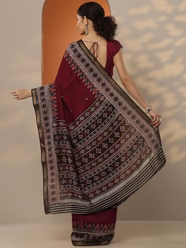 Image of Libas Silk Blend Womens Saree