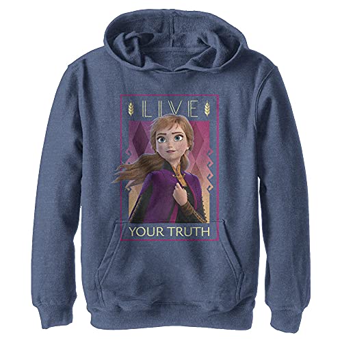 Sweat capuche Reine des Neiges 2 Anna vêtement polaire bleu marine garçon