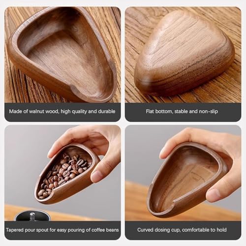Image of Coffee Dosing Kit Wooden Cup with Slider Spray Bottle 10ml for Espresso & Pour Over Coffee Maker Accessories for Static Reduction Coffee Tool