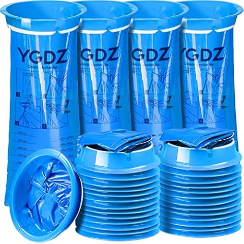 Emesis Bags, YGDZ 30 Pack Disposable Vomit Bags Blue Barf Bags, Trash Bags Garbage Bags for Aircraft Car, Throw Up Nausea Bags for Travel Motion Cover