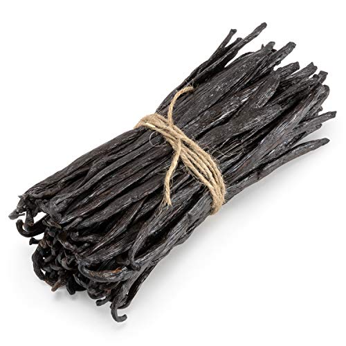 Slofoodgroup Gourmet Vanilla Beans, 25 Grade A Ugandan Vanilla Pods, Vanilla Beans For Cooking, Baking and Homemade Vanilla Extract