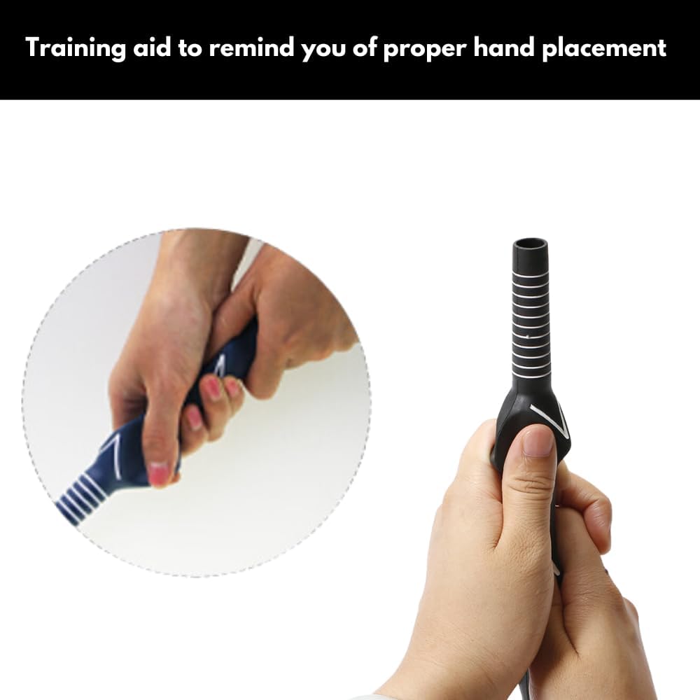 ゴルフクラブグリップトレーナー補助 - 適切なハンドプレースメントトレーニングのためのスイング改善ツール、ニュートラルグリップ&am