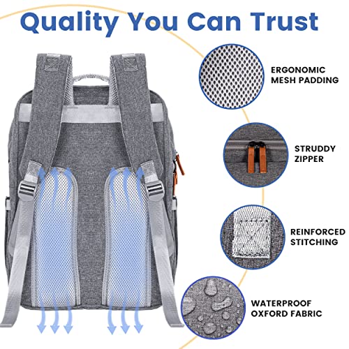 Image of PILLANI Baby Diaper Bag Backpack - Large Bag for Boys & Girls, Waterproof Diaper Backpack - Travel Diaper Bags w /Changing Pad, Baby Registry Search & Shower Gifts - Essentials Must Haves Newborn Stuff