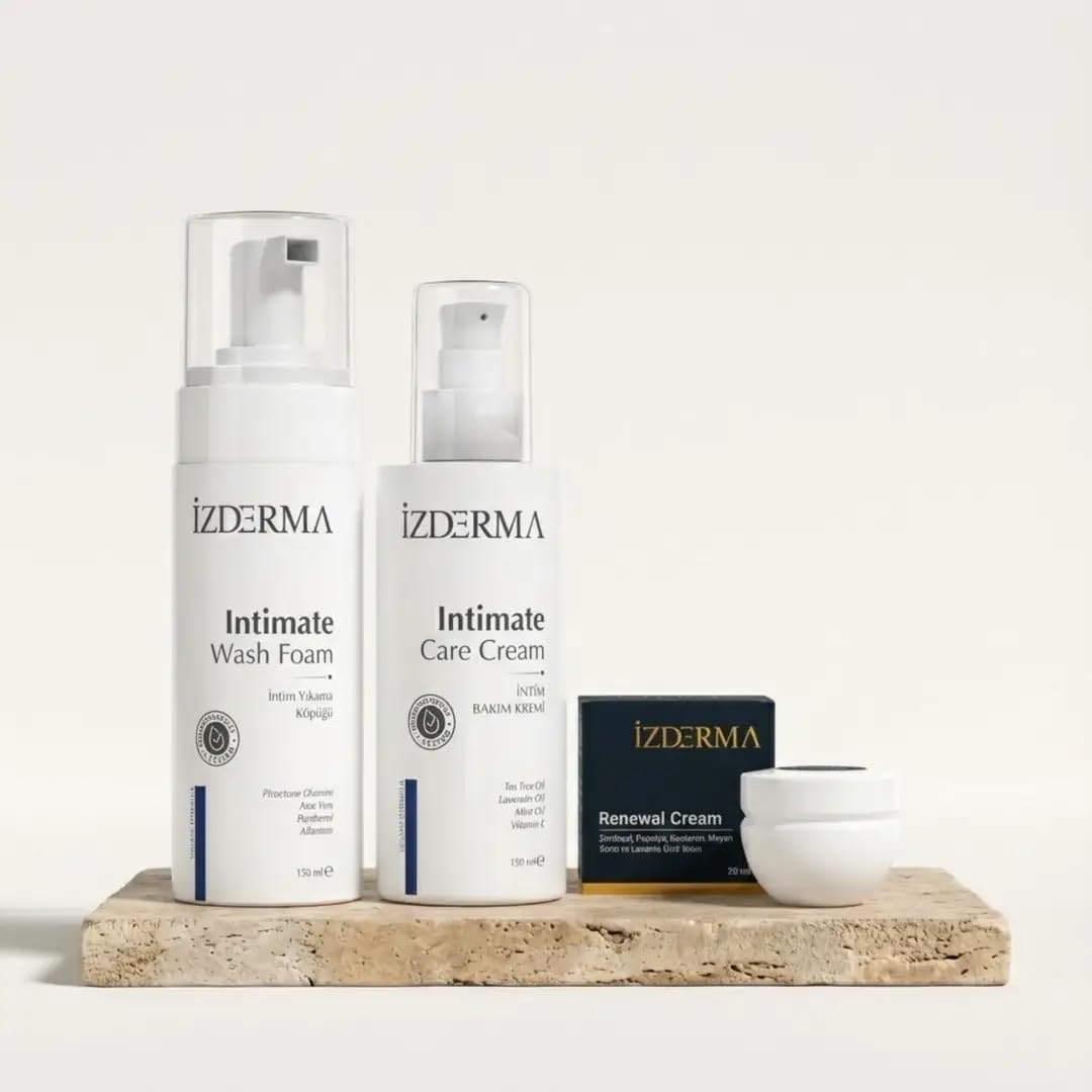 İzderma Cosmetic Renewal Cream 20 ml Intim Bakım Kremi Ve Intim Yıkama Köpüğü 3'lü Set Fırsat