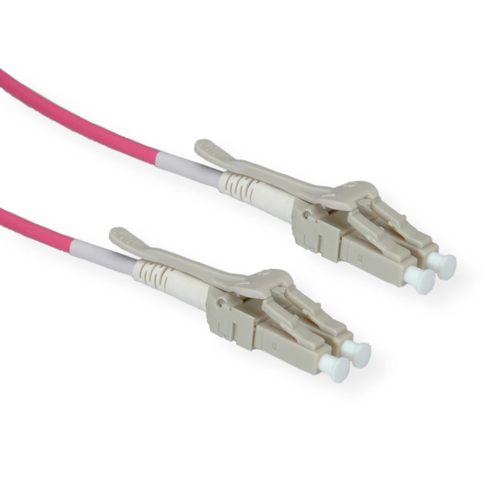 ROLINE Fibre Optic Cable 50/125µm OM4, LC/LC, Low-Loss Connector, Purple, 7 m