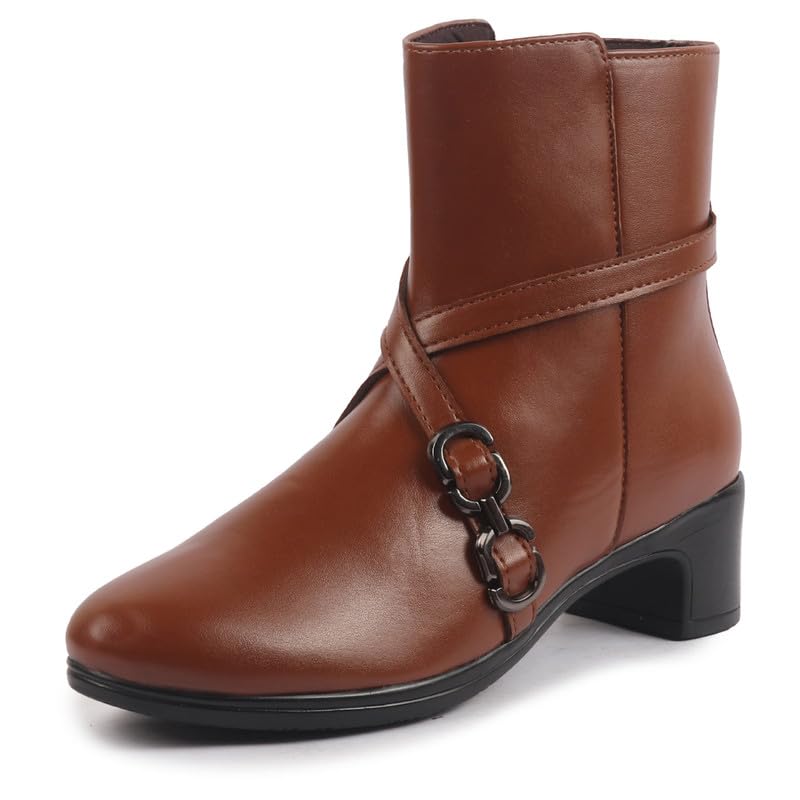 Women Flared Heel Boots-image-15