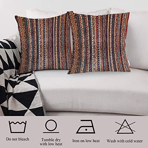 Batmerry Türkisches Blumenmuster dekorative Kissenbezüge, 55,9 x 55,9 cm Vintage persisch orientalisch türkisch Teppich… – Bild 8