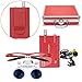 Produktbild Mike Dental Surgical Binocular 2.5X420MM Dental Loupes Magnifier +5W Portable LED Headlight Plug in Clip Head Light with Filter +Aluminum Box 008 (Red)