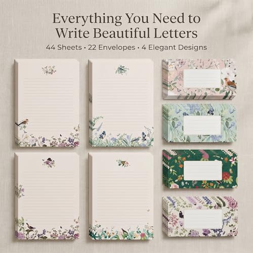 Beautiful Stationery Set with Envelopes - Lined Letter Writing Paper - Image 3