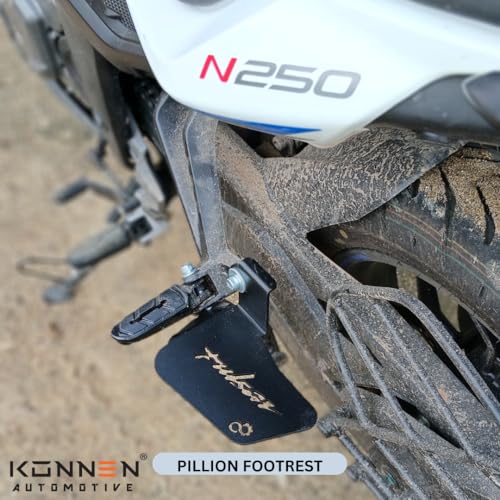 Image of Pillion Footrest Compatible With Bajaj Pulsar N150 /P150 /N160 /N250 /F250 (Pair|Set) (Black, Pack of 1)
