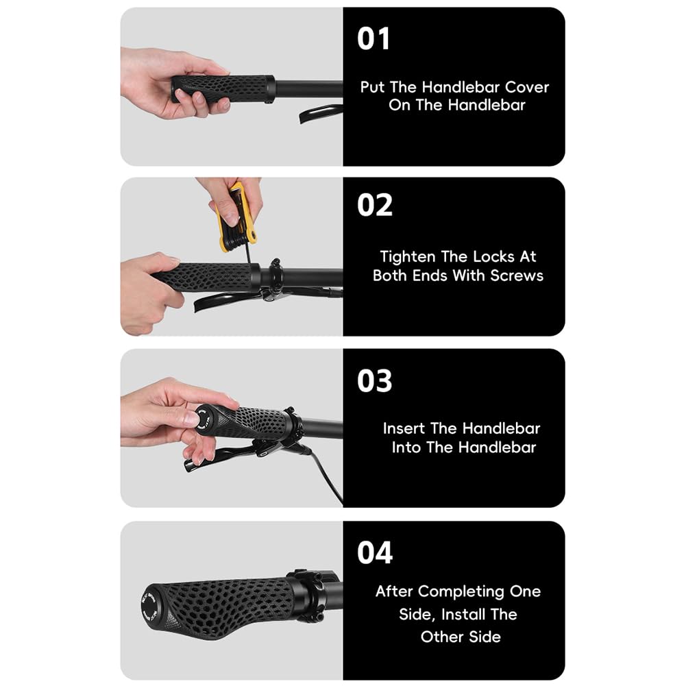 Manopole per manubrio MTB ergonomiche 3D stampate antiscivolo, ammortizzanti per ciclismo e bicicletta