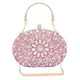 SH Pink Clutch Purses for Women Rhinestone Evening Clutch Sparkling Evening Bags for Women Formal Small Handbags Wedding Party Cocktail Prom Purse