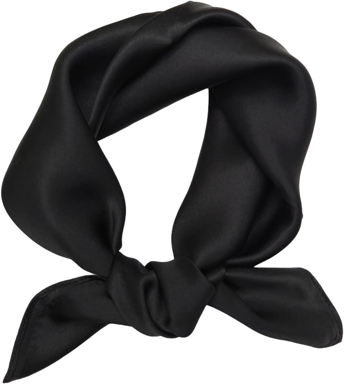 100% Mulberry Silk Neck Scarf - 21"x21" Small Printed Square Neckerchief Scarves for Women