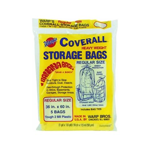 Warps CB-36 36" X 60" Regular Size Storage Bags 5 Count Cover