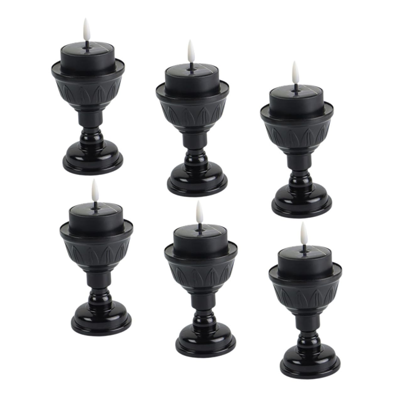SUPVOX 6 Pezzi Tealight LED Ricaricabili Fiamma Lampade da Impermeabili per Esterni Candele Sicure e Resistenti per Decorazioni e Atmosfera Accogliente