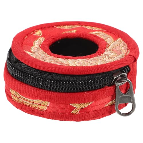 TOGEVAL - TOGEVAL Fingerbecken Tasche aus Weichem Baumwollstoff Handgenähte Tingsha Becken Aufbewahrungstasche Kompakter Gong Glocken Beutel Praktischer Schutz für Meditations Tanzinstrumente Klein