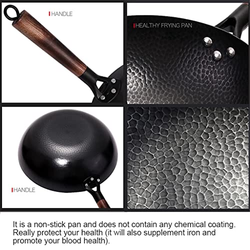 Wok tradicional de hierro 32 cm miniatura 3