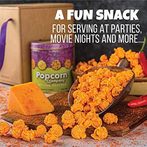 Image of Popcorn & Company Cheddar Cheese Popcorn Regular Tin, 60 gm