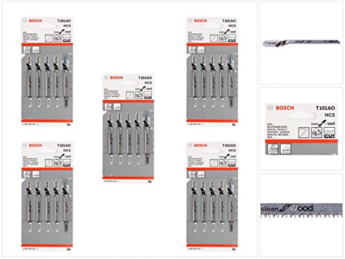 Preisvergleich Produktbild Bosch 25 Stichsägeblätter Clean for Wood T 101 AO ( 2608630031 )