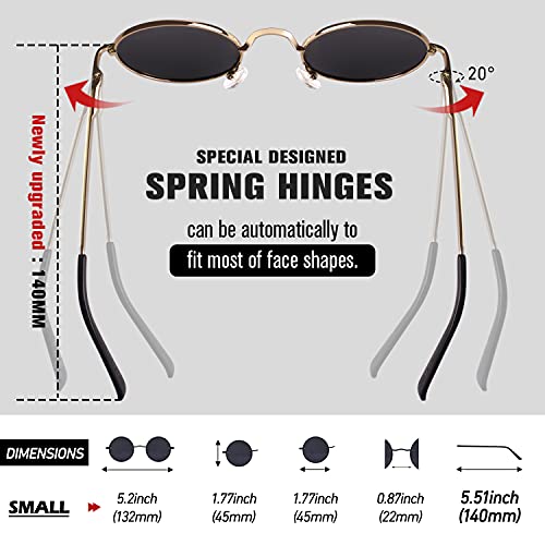 Image of Sunier Round Sunglasses Men Womens Shades Polarized Retro Circle UV400 Sun Glasses