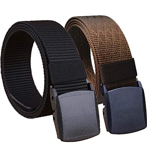 2 Pack Military Nylon Belt, 1.25