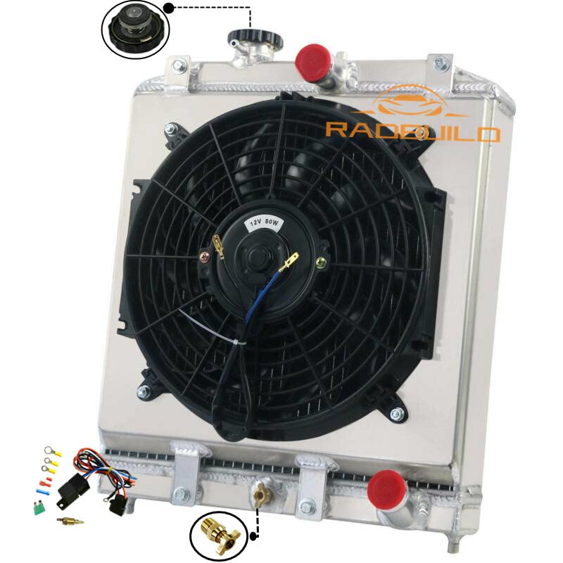 12" Aluminum Radiator Fan Shroud & Relay Kit For Honda Civic EG/EK & Integra 92-00 | 1730 CFM, Direct Bolt-On