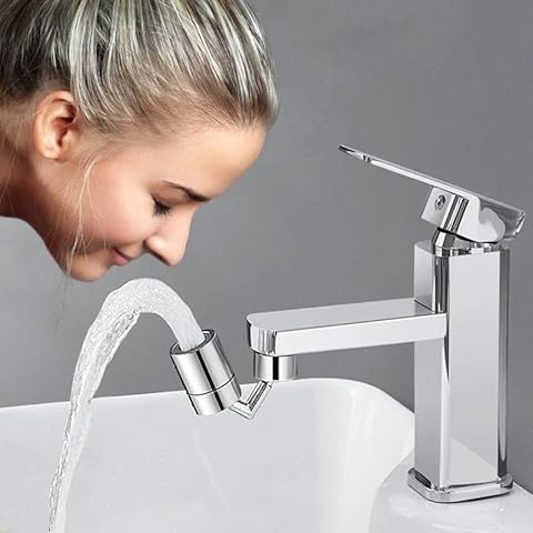 Tap Attachment - Tap with Spray Filter - Tap Aerator Tap Water Saver Water Saving Swivelling Tap Aerator 360° Rotatable for Kitchen Bathroom Cover
