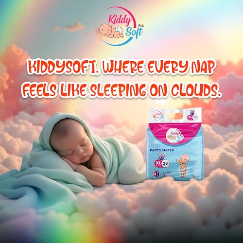 Image of KiddySoft Baby Diaper Pants with 5 Layer All Night Leakage Protection & Quick Absorbency (XL - 28, Pack of 2)