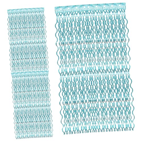 Mobestech 3juegos Cortinas Flecos Para Fiestas Decoración Colgante De Metálico Para Fiestas Azul Escenario Para Celebraciones