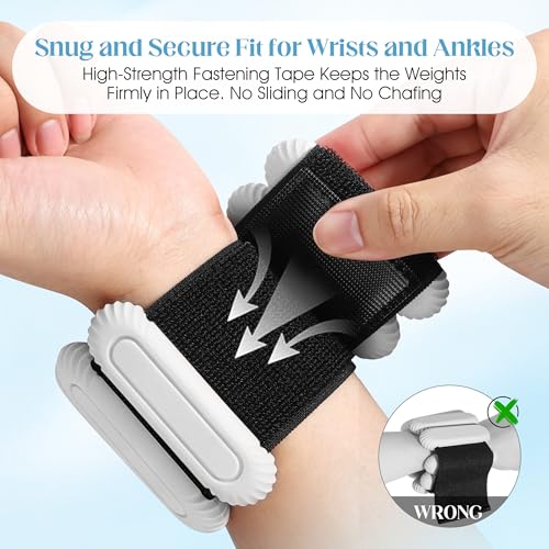 Image of Wrist Weights for Women & Men, 2lb Silicone Wrist Ankle Weights | Adjustable Arm & Leg Weights for Pilates, Yoga, Running,Walking and Strength Training