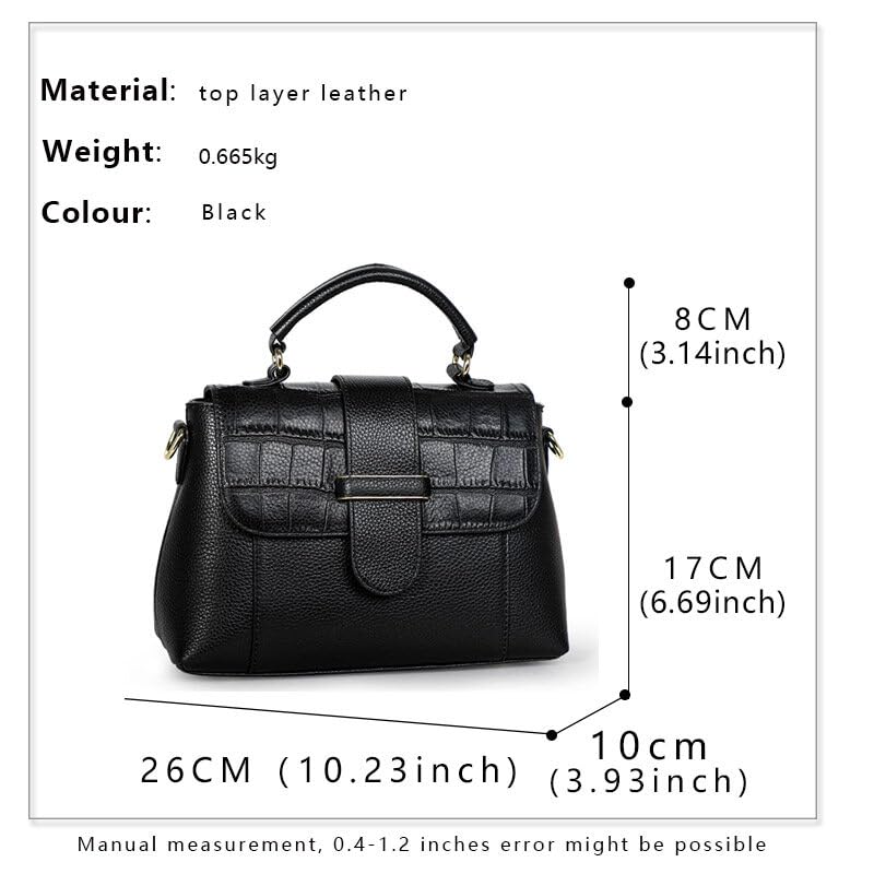 Fashionable women's one shoulder crossbody bag, surface printed with flowers, made of cowhide material, (Black)4